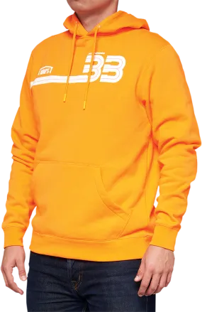 100% BB33 Pullover Kangaroo Pocket Hoodie - Orange - Small BB-36045-476-10