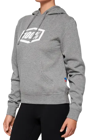 100% Women's Icon Hoodie - Heather Gray - XL 20031-00007