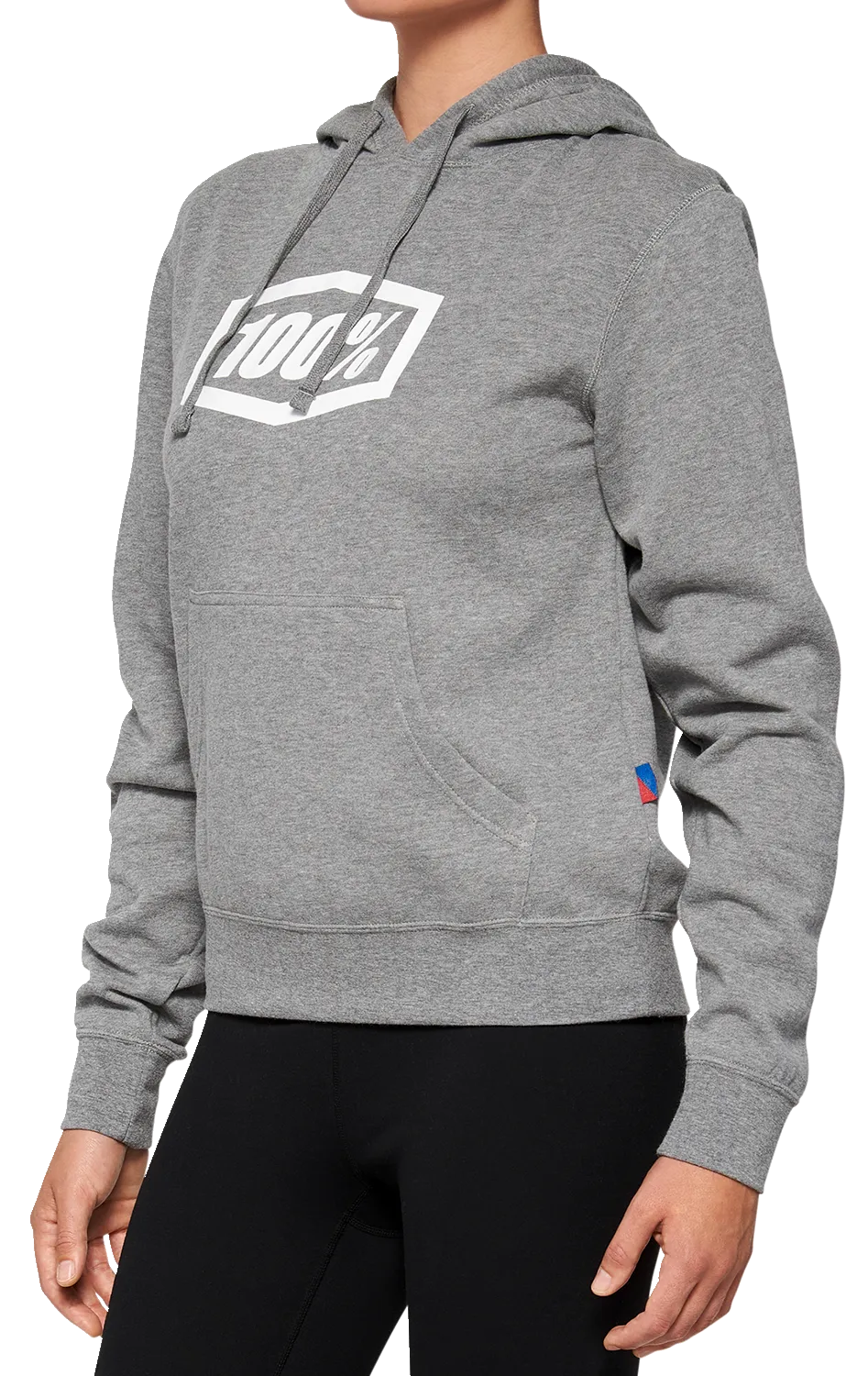 100% Women's Icon Hoodie - Heather Gray - XL 20031-00007