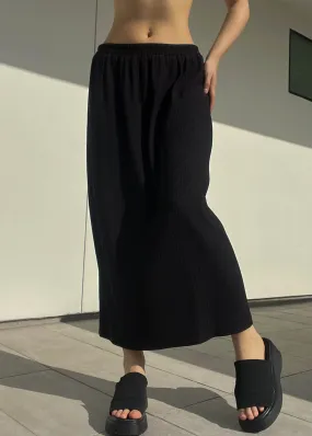 80’s Black Maxi Skirt (M)