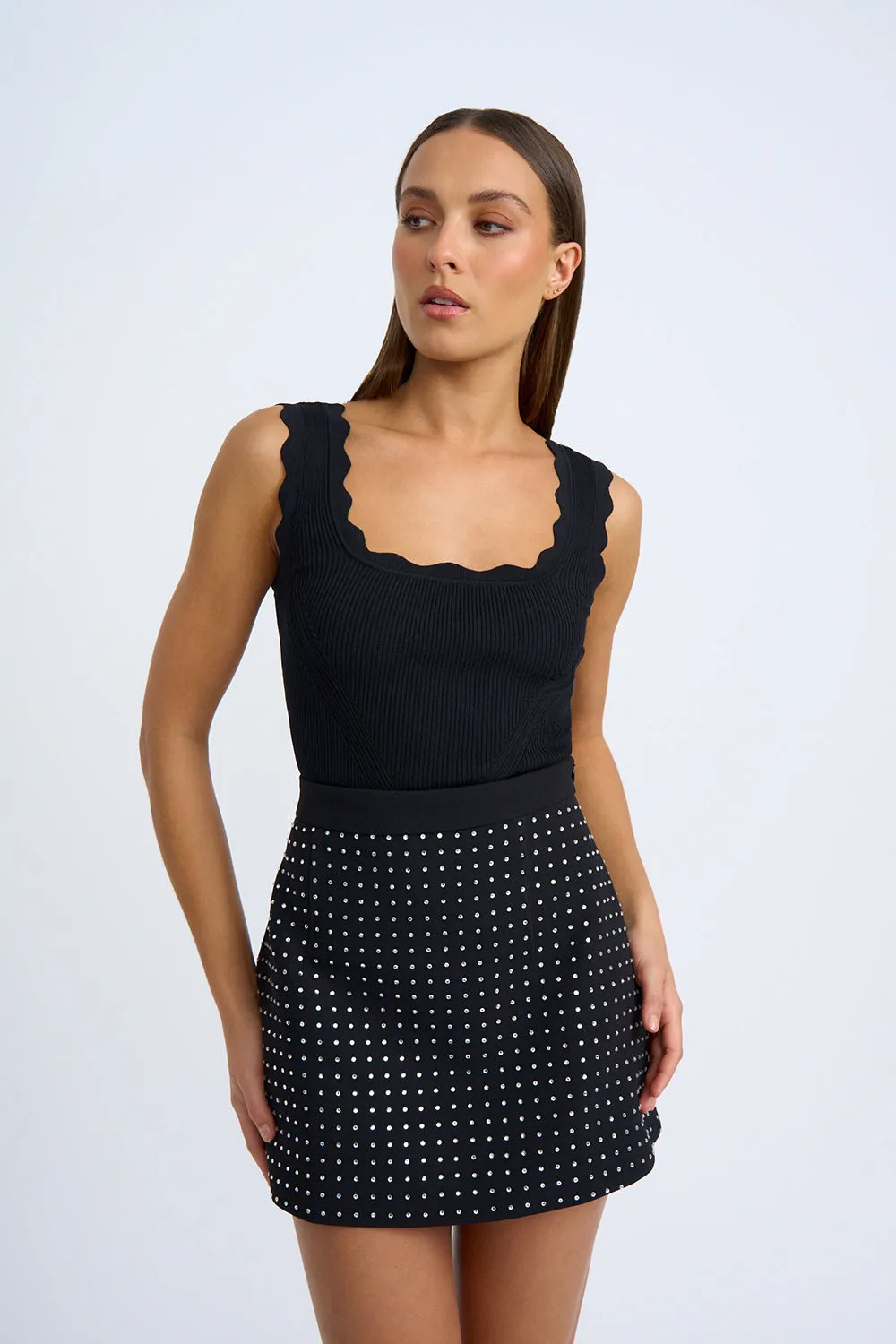 Afterglow Bubble Mini Skirt | Final Sale - Black
