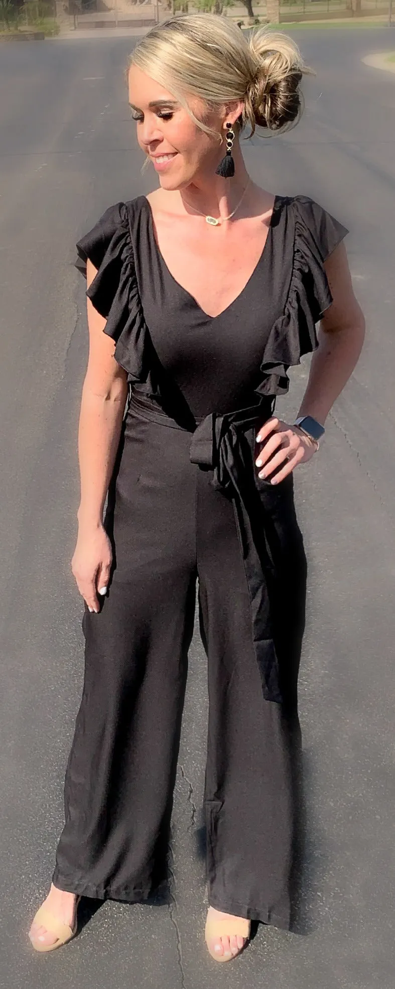 Always Wanting You Black Jumpsuit