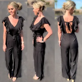 Always Wanting You Black Jumpsuit