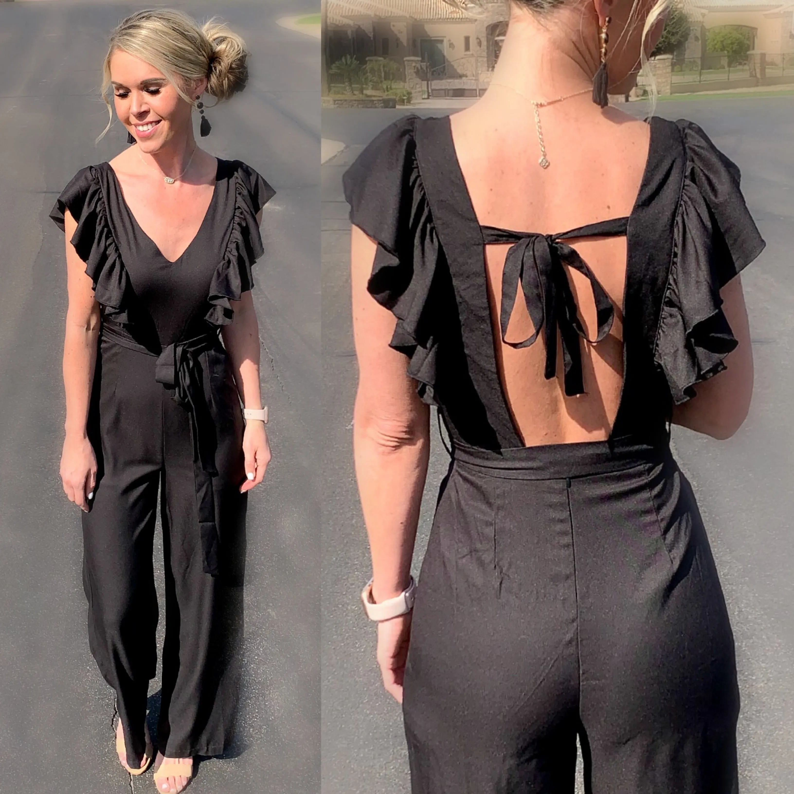 Always Wanting You Black Jumpsuit