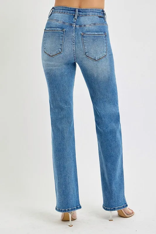 Amelia High Rise High Straight Waist Risen Jeans