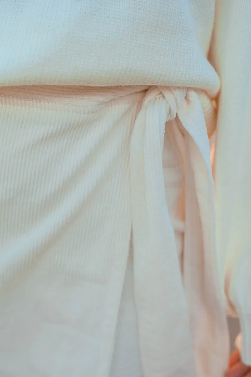 Anna Corduroy White Wrap Skirt -W/S Pack of 3