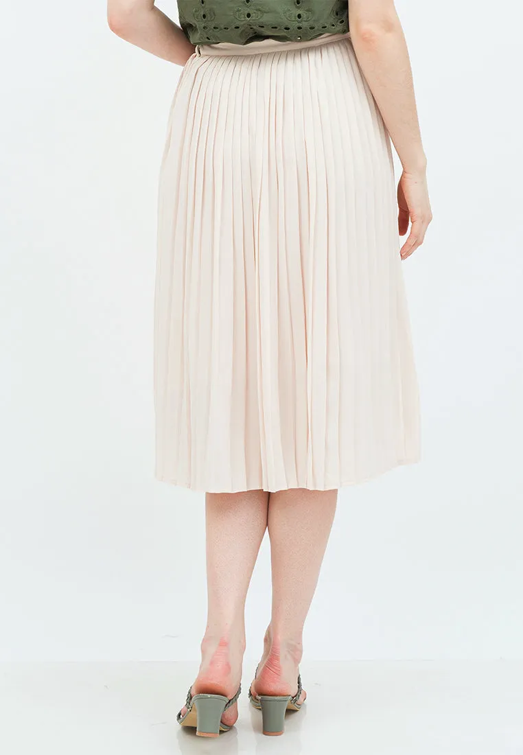 Asymmetric Pleated Skirt
