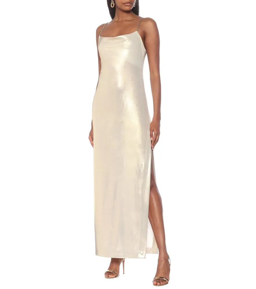 Balmain Lamé slip dress