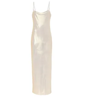 Balmain Lamé slip dress