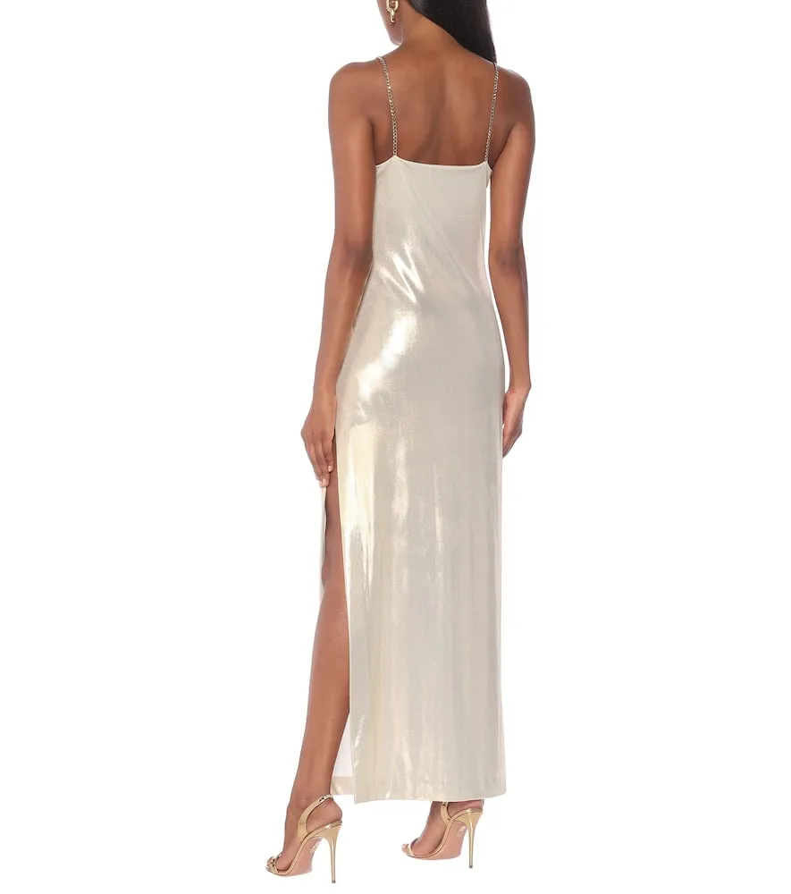 Balmain Lamé slip dress