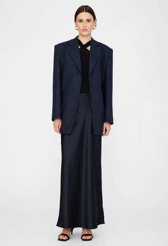 Bar Silk Maxi Skirt - Night Sky