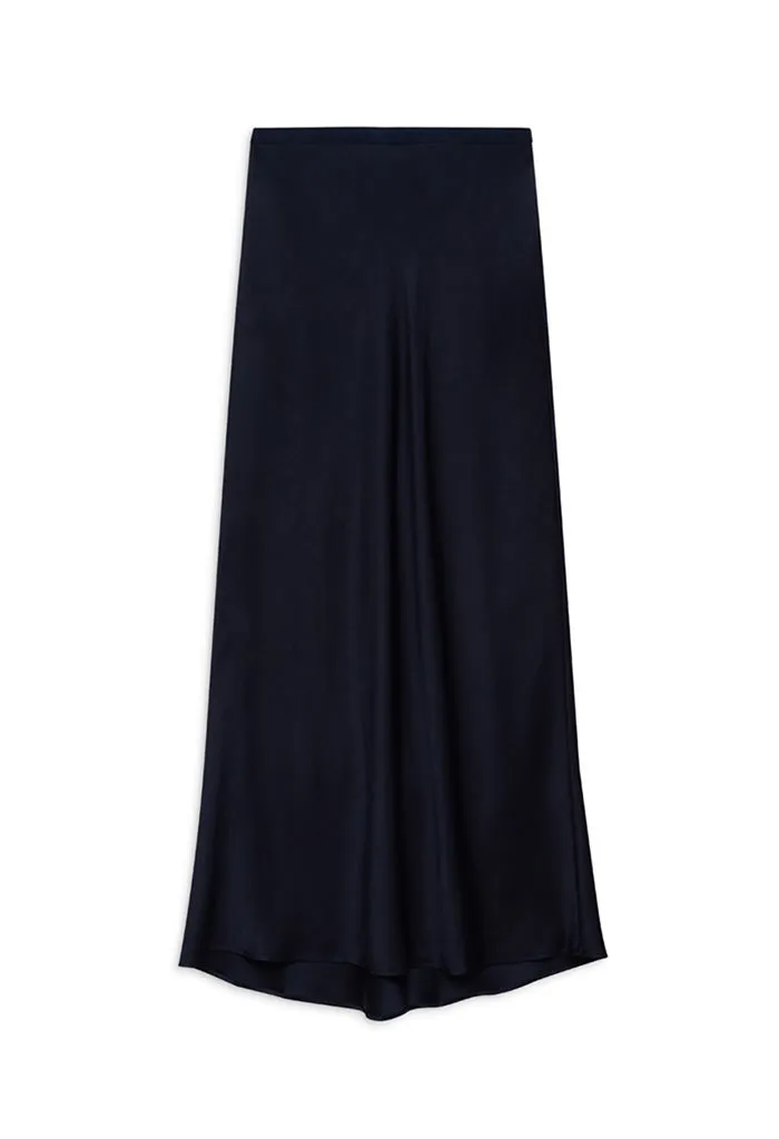 Bar Silk Maxi Skirt - Night Sky