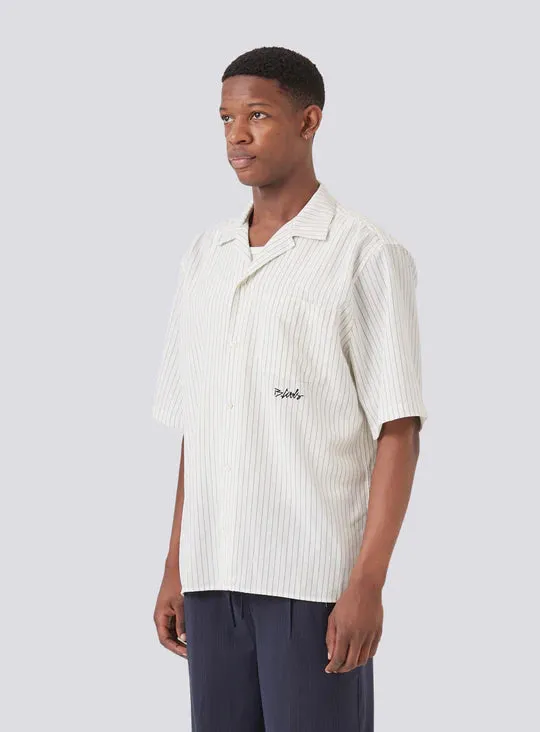 Barney Cools Boxy Shirt - White Stripe