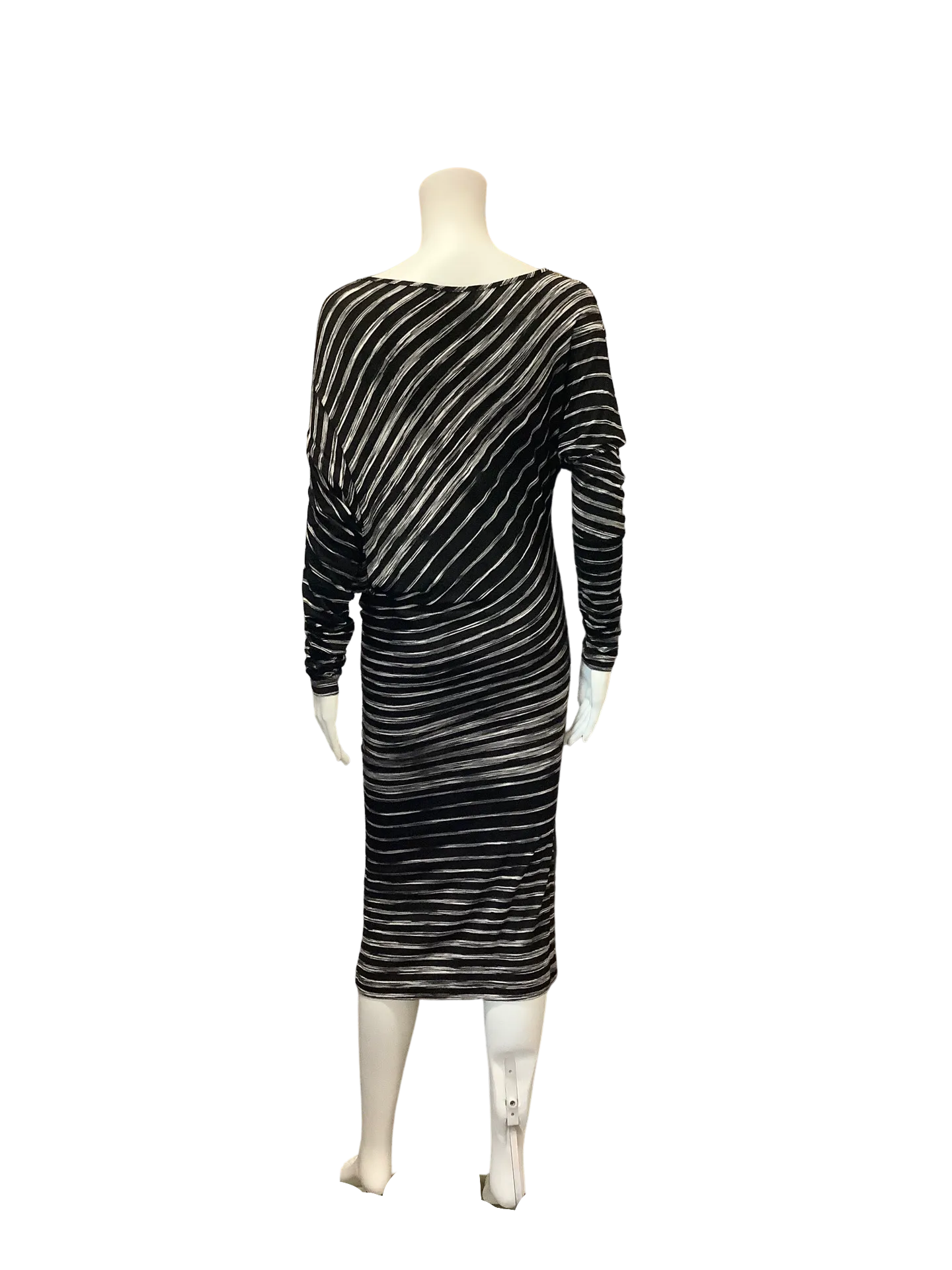 BCBGMaxazria Women's Dress Black/White Striped Size: S
