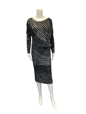 BCBGMaxazria Women's Dress Black/White Striped Size: S