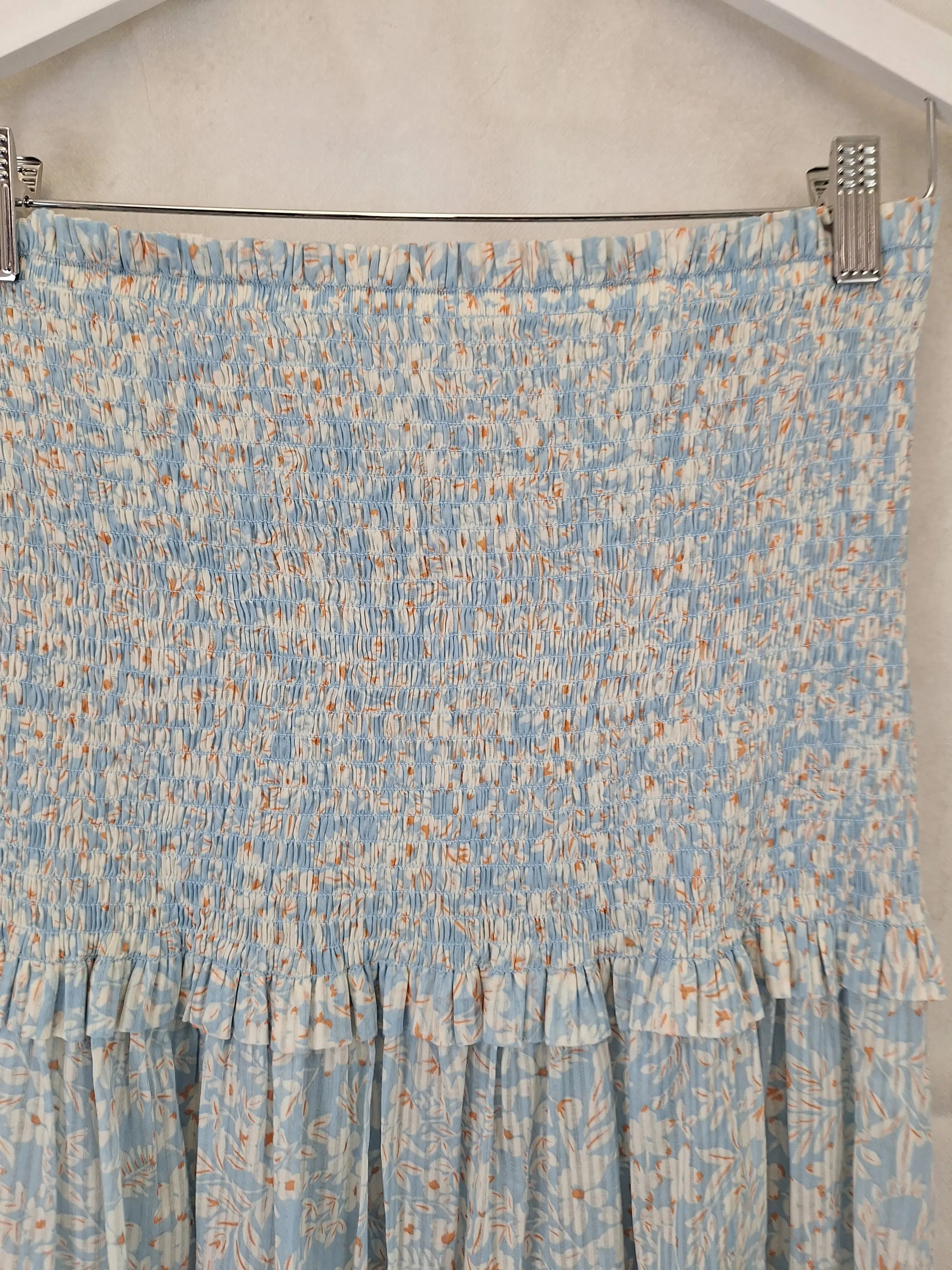 Bec & Bridge Dainty Ruched Summer Maxi Skirt Size 12