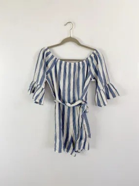Billabong Cotton Stripe Romper Medium
