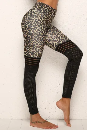 Black & Leopard High Waist Tummy Control Leggings