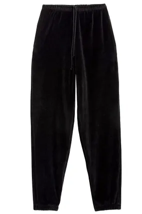 Black Beachwood Velour Sweatpants