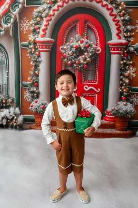 Boys Dapper Suspender Gingerbread Shorts Box Set | Includes 3 Pairs (12-18M & 5-8 Years) | Dress Not Included