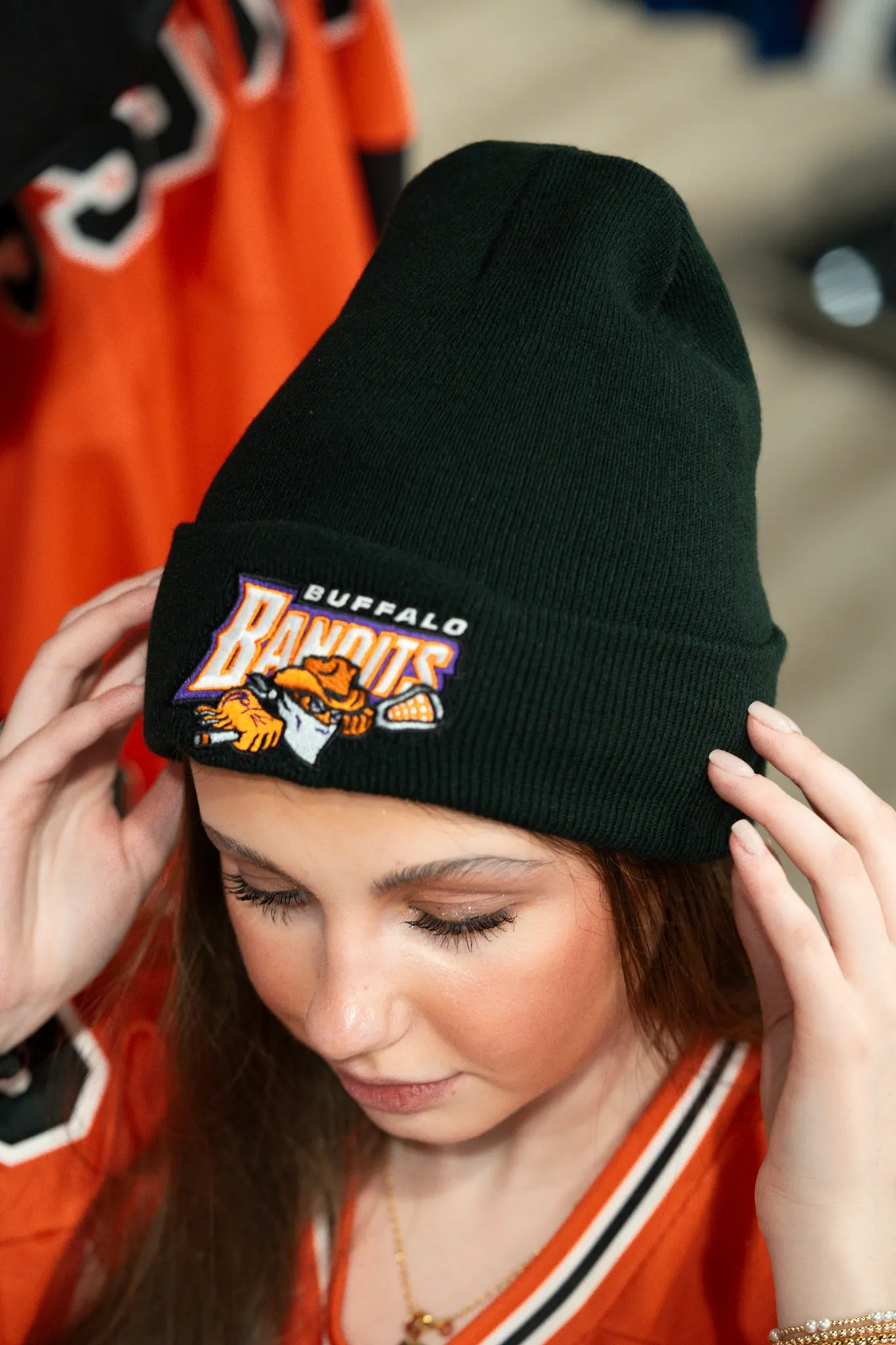 Buffalo Bandits Fleeced Lined Black Knit