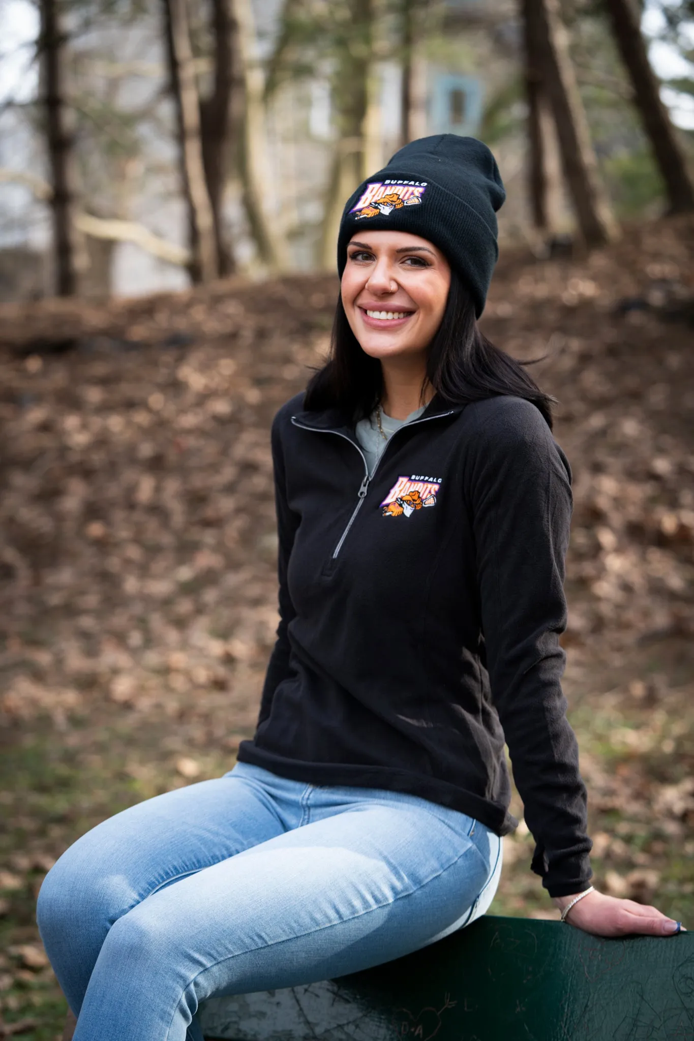 Buffalo Bandits Fleeced Lined Black Knit