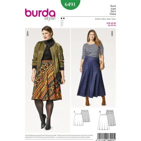 Burda Style Pattern B6491 Women's Flared Skirt