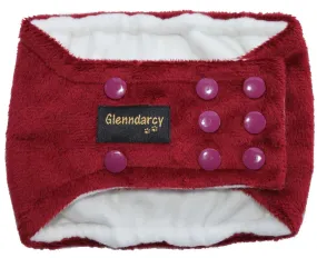 Burgundy Minkie Plush Dog Belly Band - Poppers