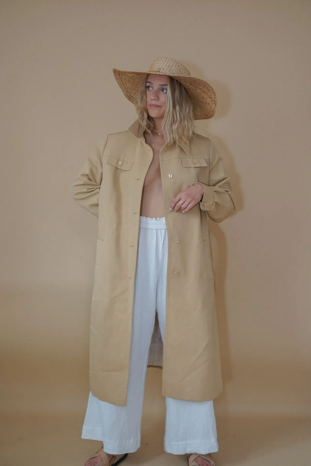 butter trench coat
