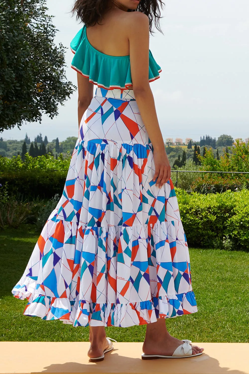 Button Maxi Skirt