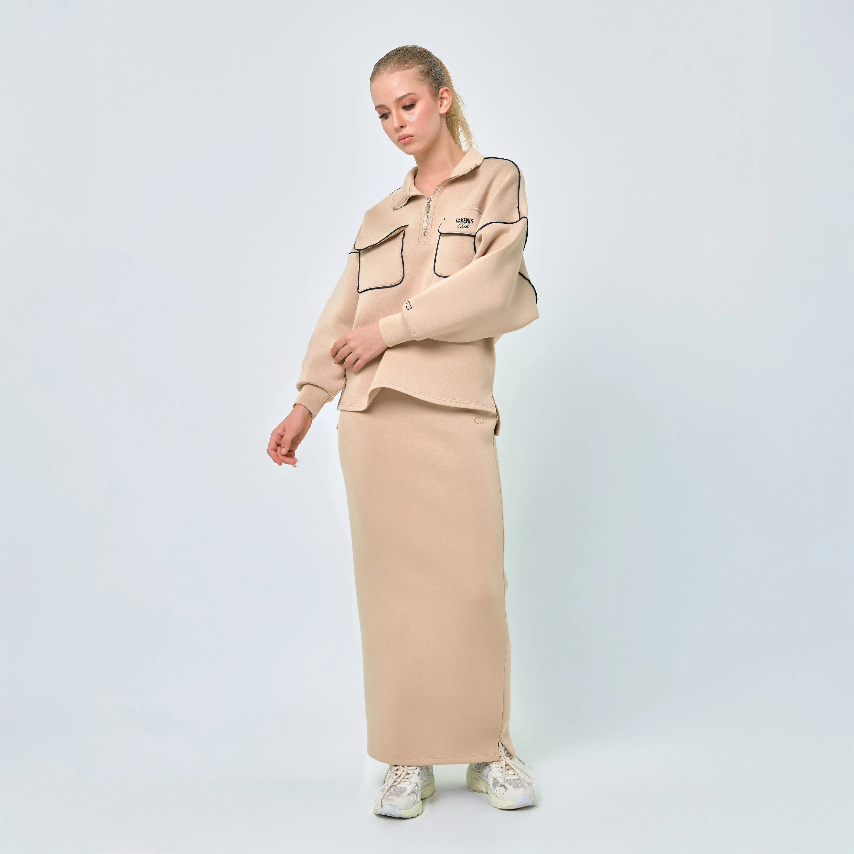 CAKENIS CLUB BIRDIE SKIRT IN BEIGE