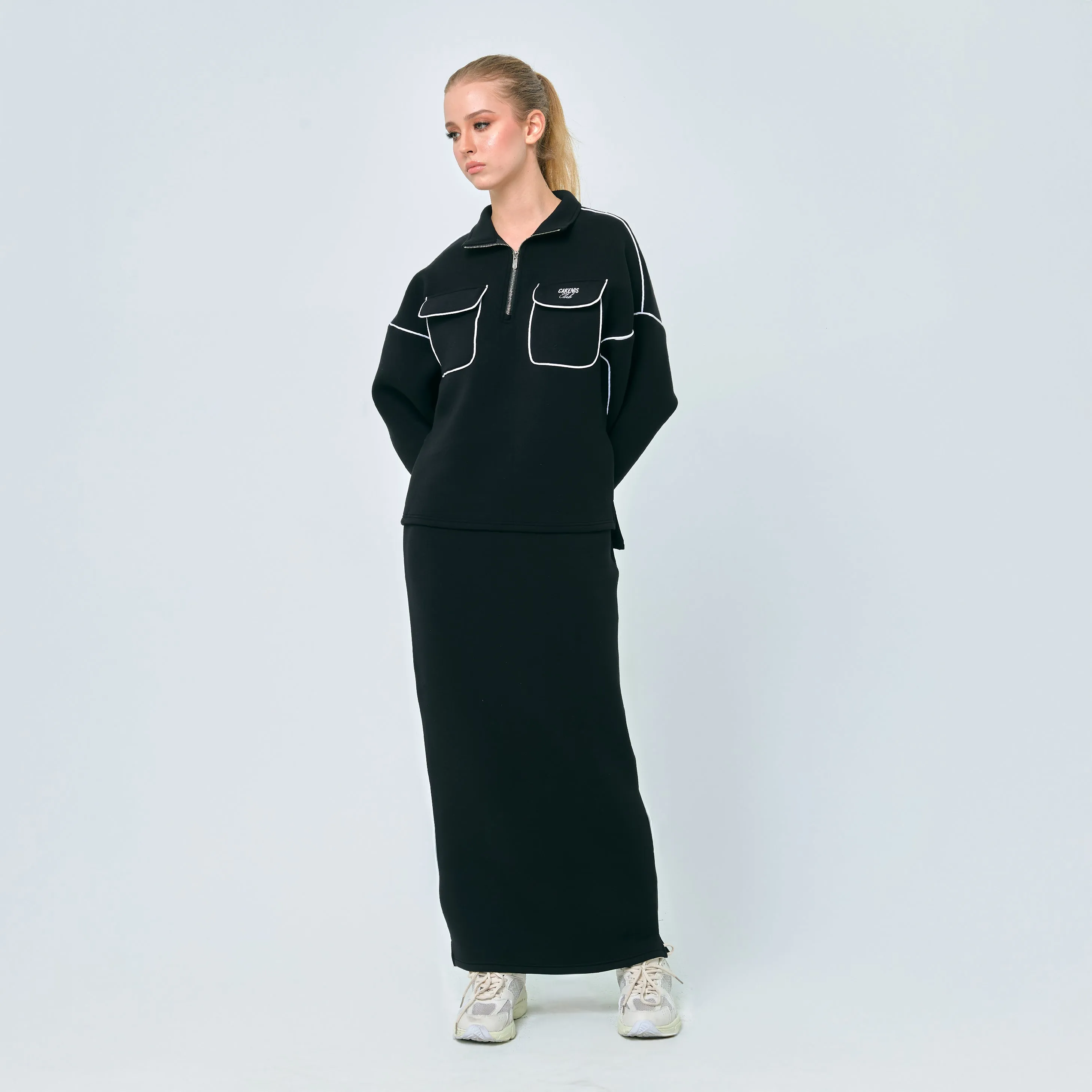 CAKENIS CLUB BIRDIE SKIRT IN BLACK