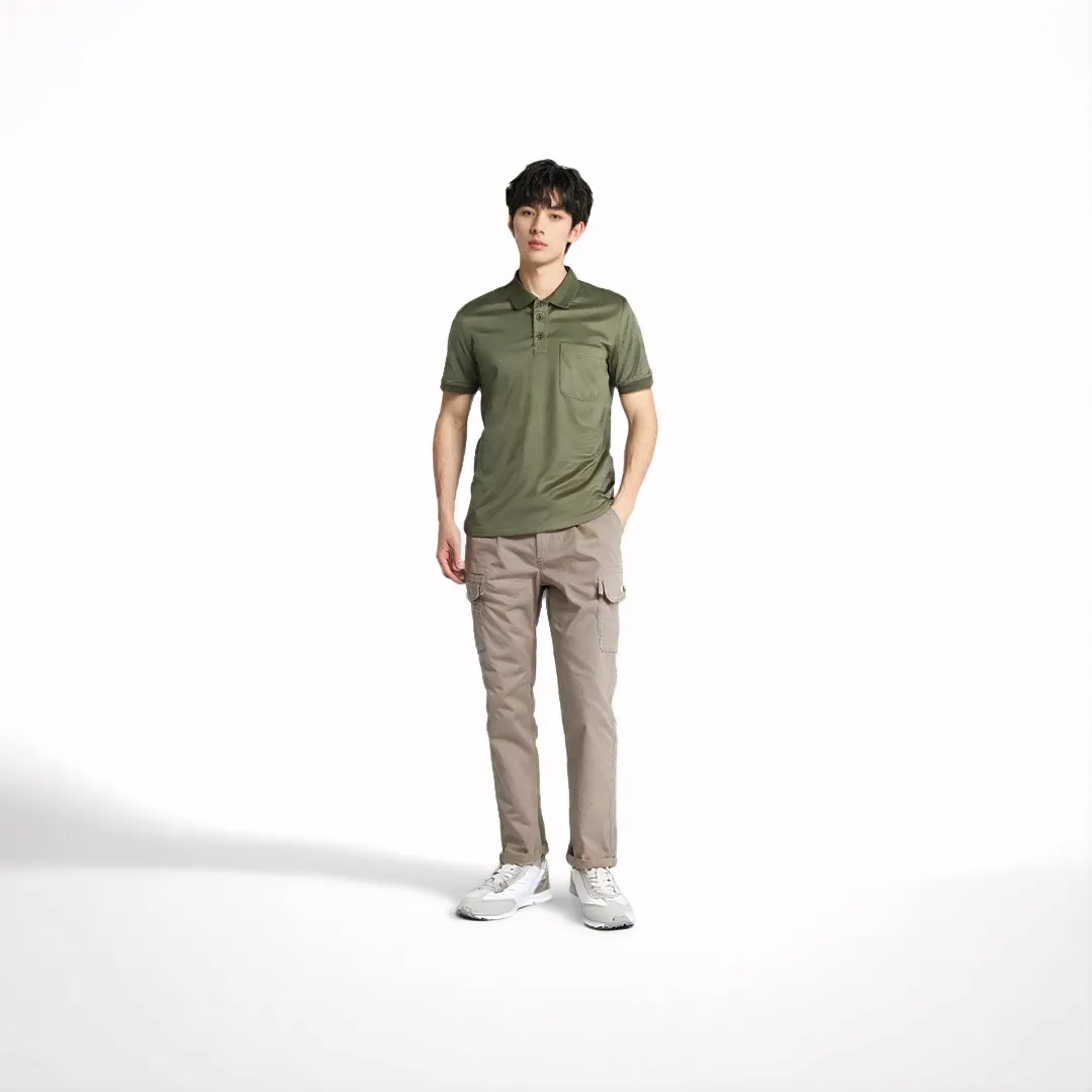 camel active Men Cargo Trousers in Regular Fit with Multipockets in 3 Colours Solid Cotton Canvas 9-300AW24CT0905