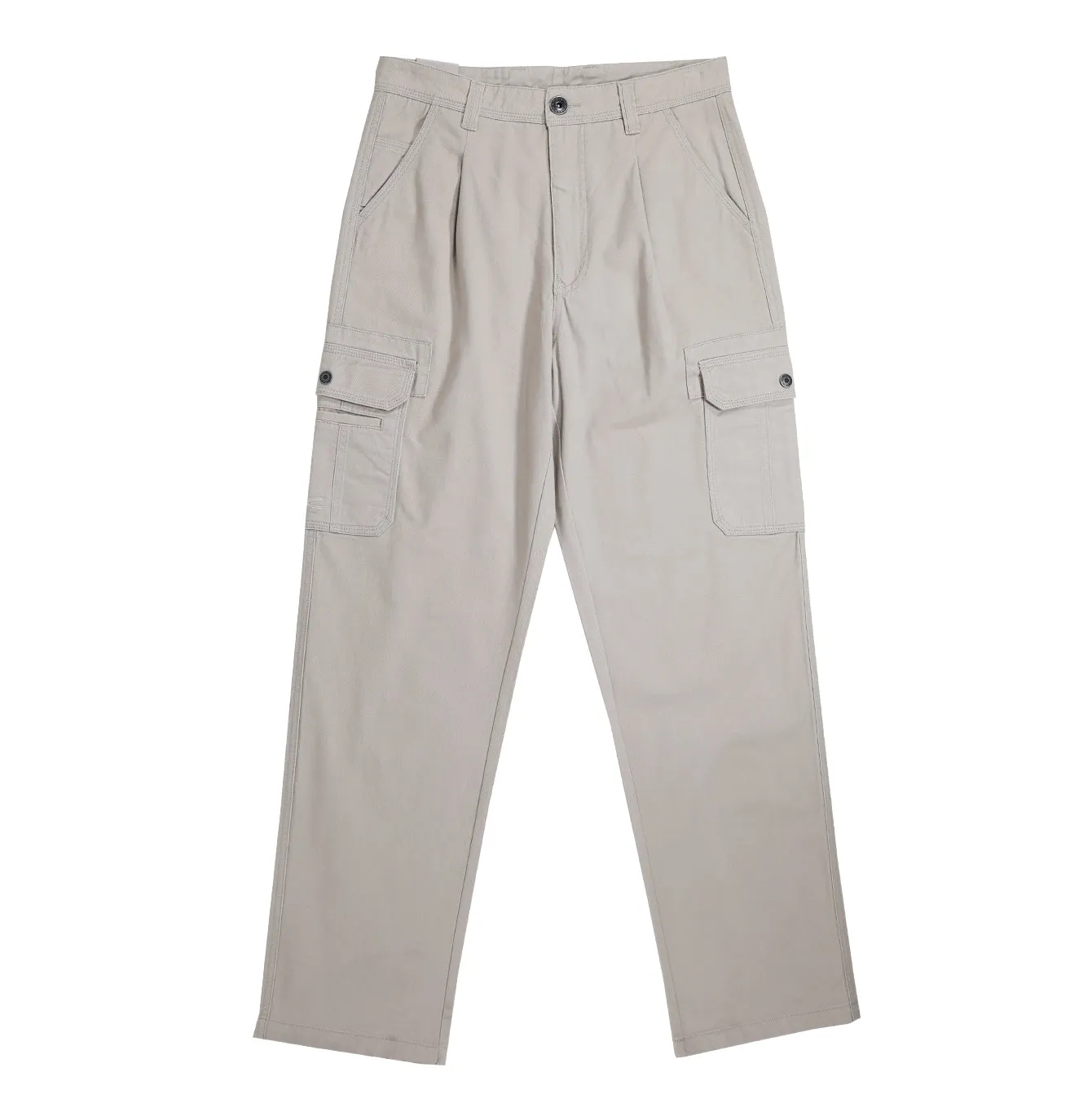 camel active Men Cargo Trousers in Regular Fit with Multipockets in 3 Colours Solid Cotton Canvas 9-300AW24CT0905