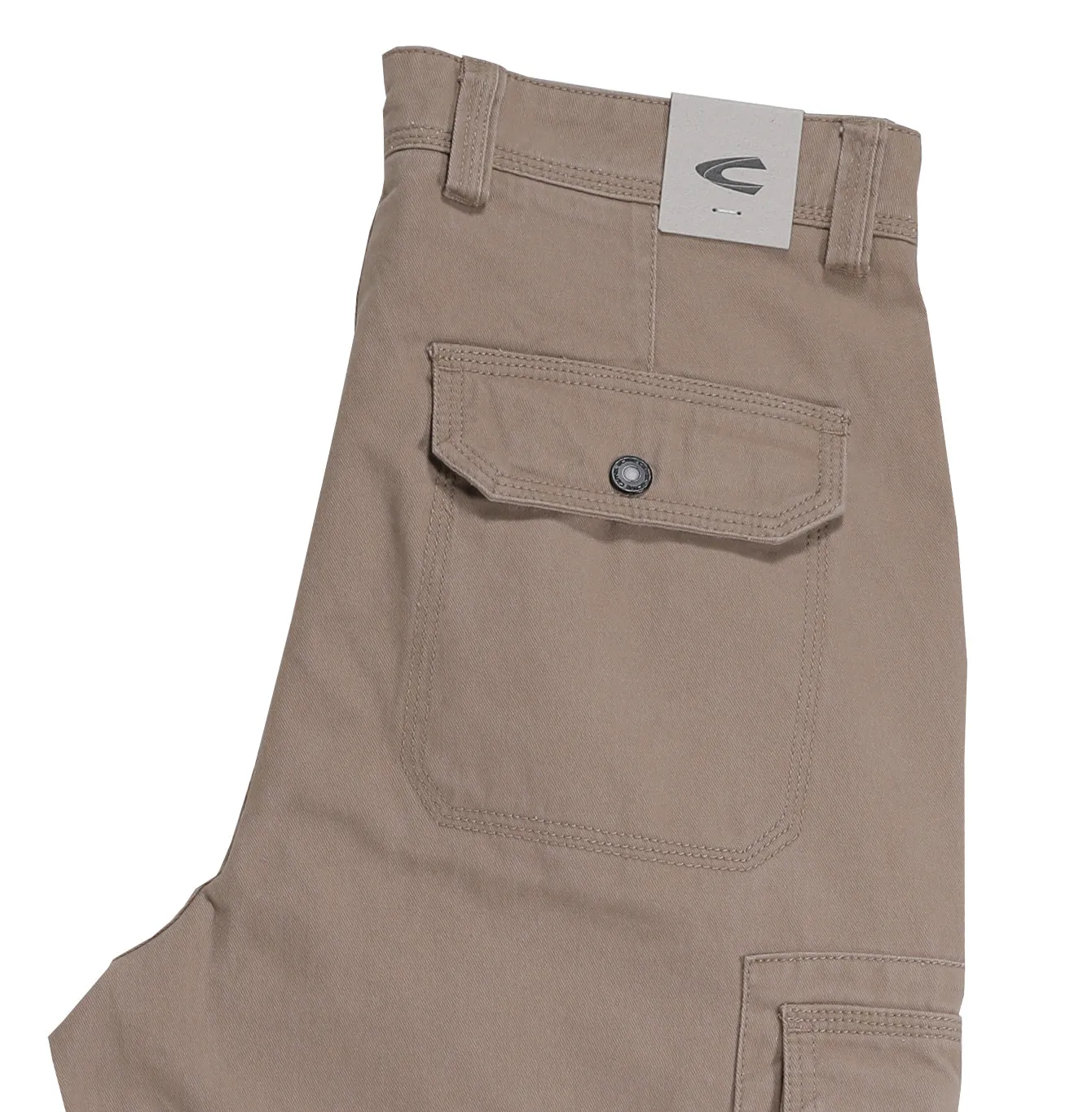 camel active Men Cargo Trousers in Regular Fit with Multipockets in 3 Colours Solid Cotton Canvas 9-300AW24CT0905