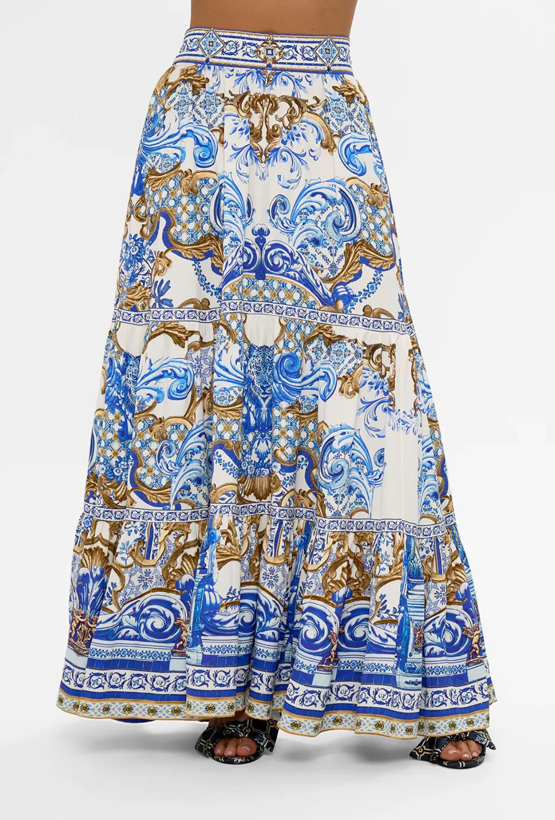 Camilla High Waisted Tiered Skirt