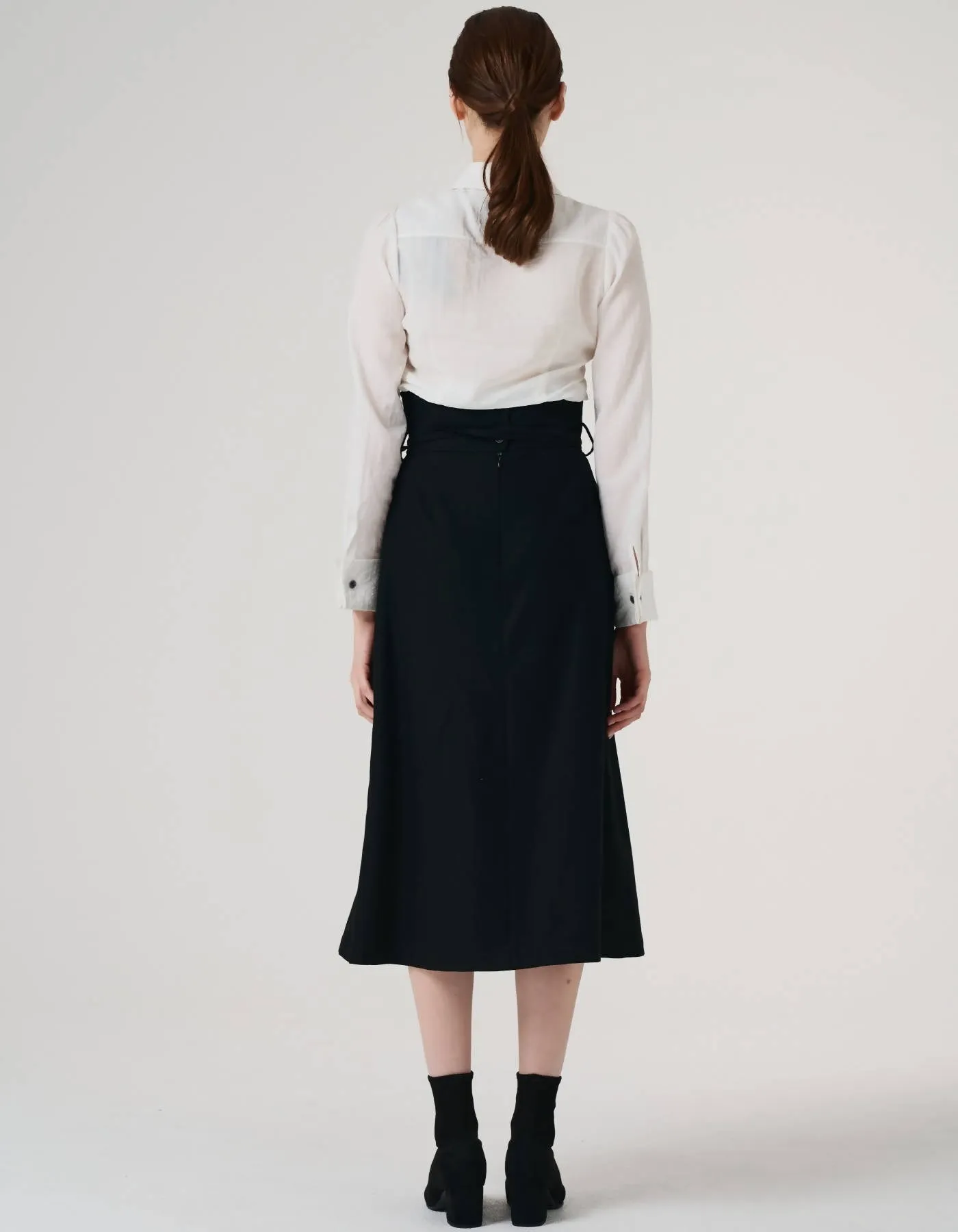 Cashmere Blending Constructive Wrap Skirt