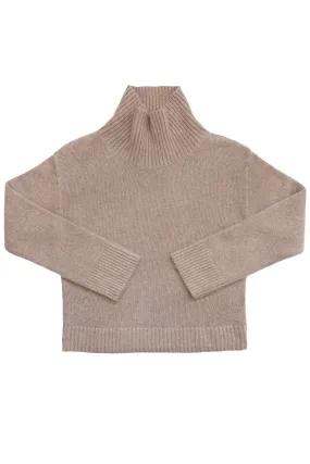 Cashmere Turtleneck in Heathered Brown