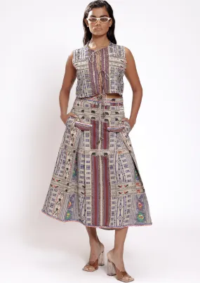 CHIDIYA GHAR PLEATED SKIRT
