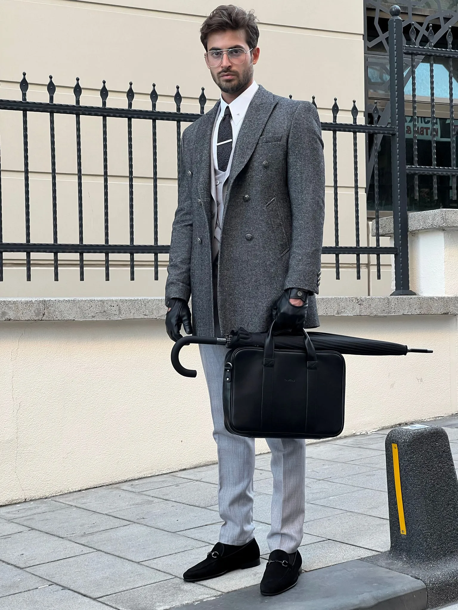 Clarra Smoked Double Breasted Coat