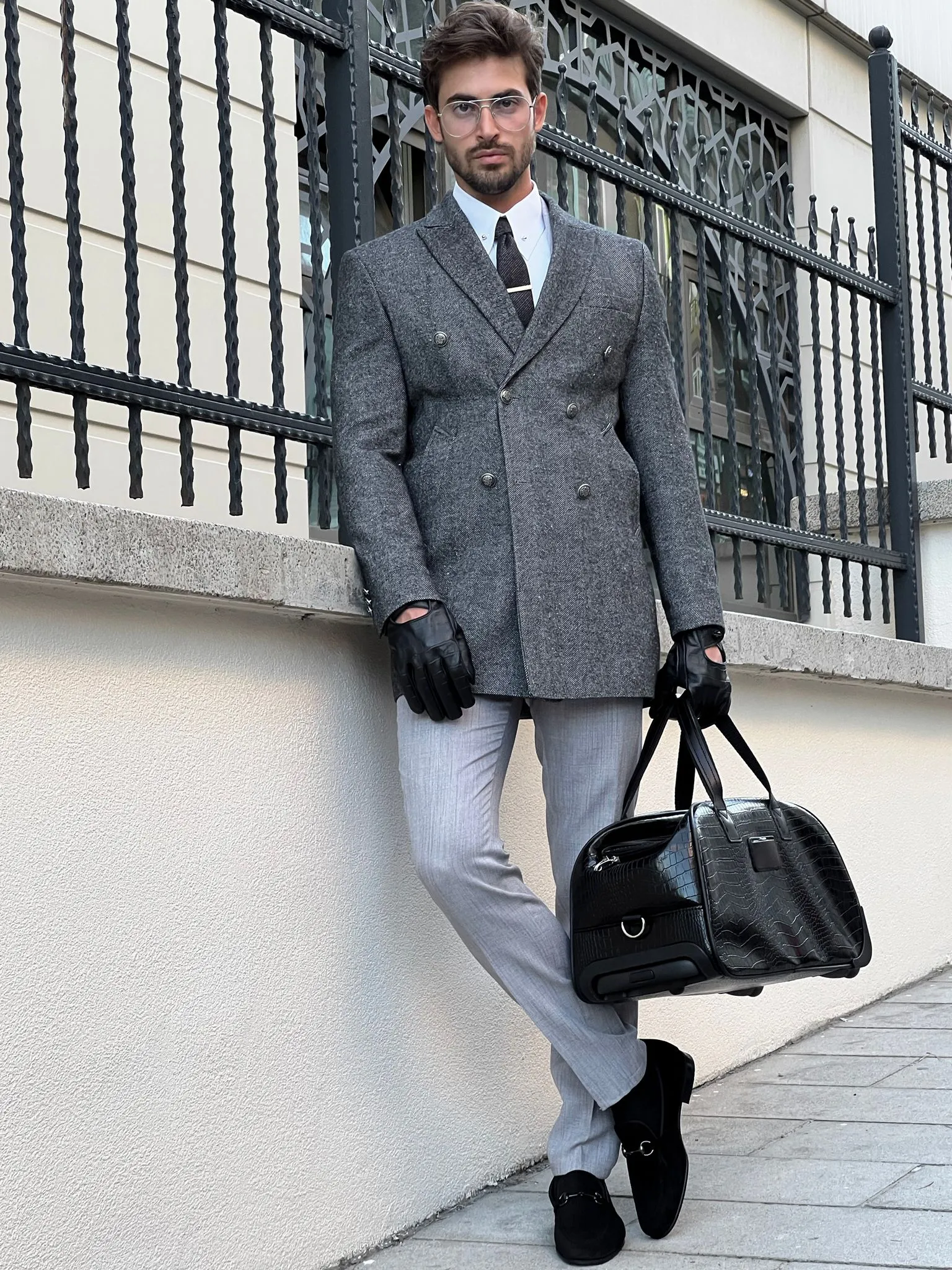 Clarra Smoked Double Breasted Coat