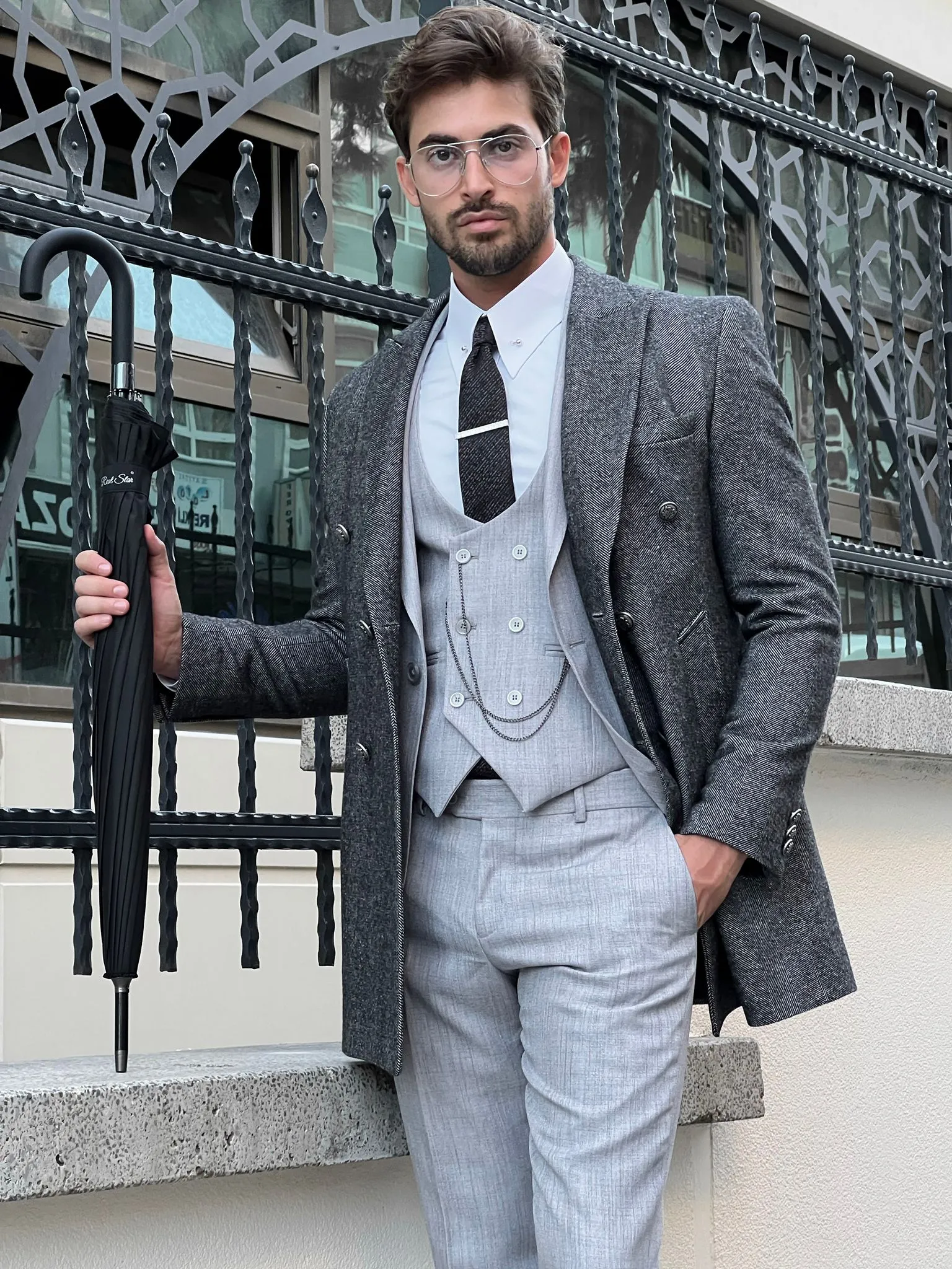 Clarra Smoked Double Breasted Coat
