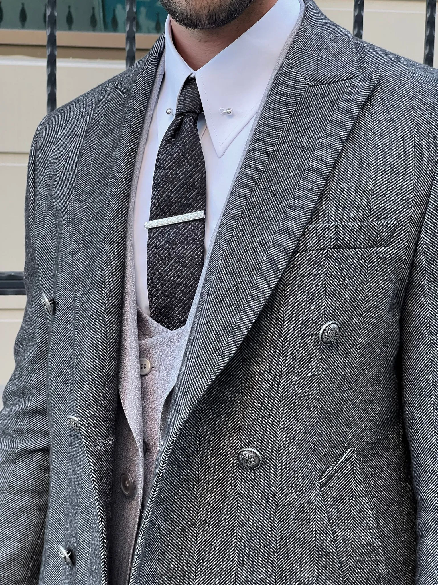 Clarra Smoked Double Breasted Coat