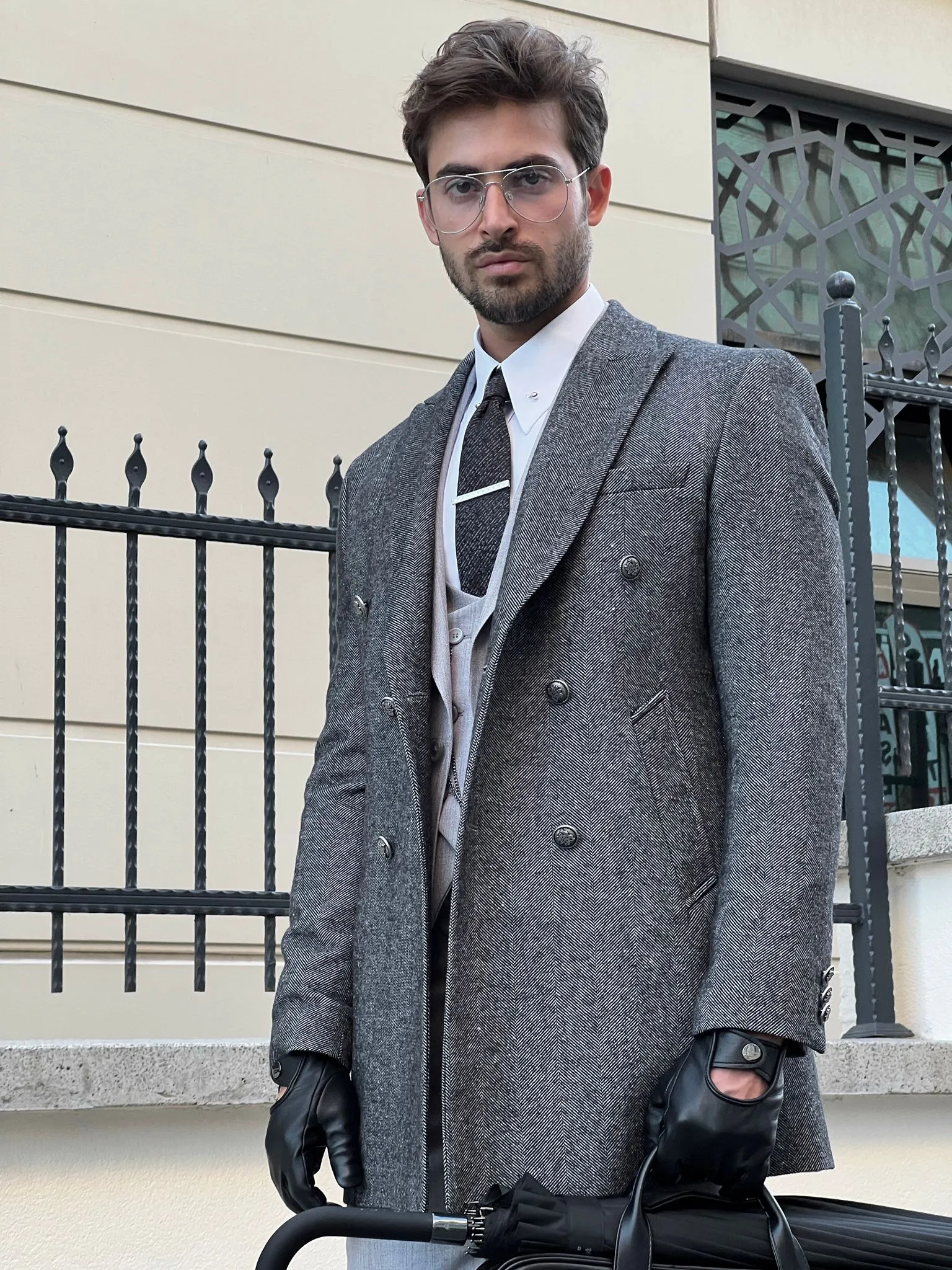 Clarra Smoked Double Breasted Coat