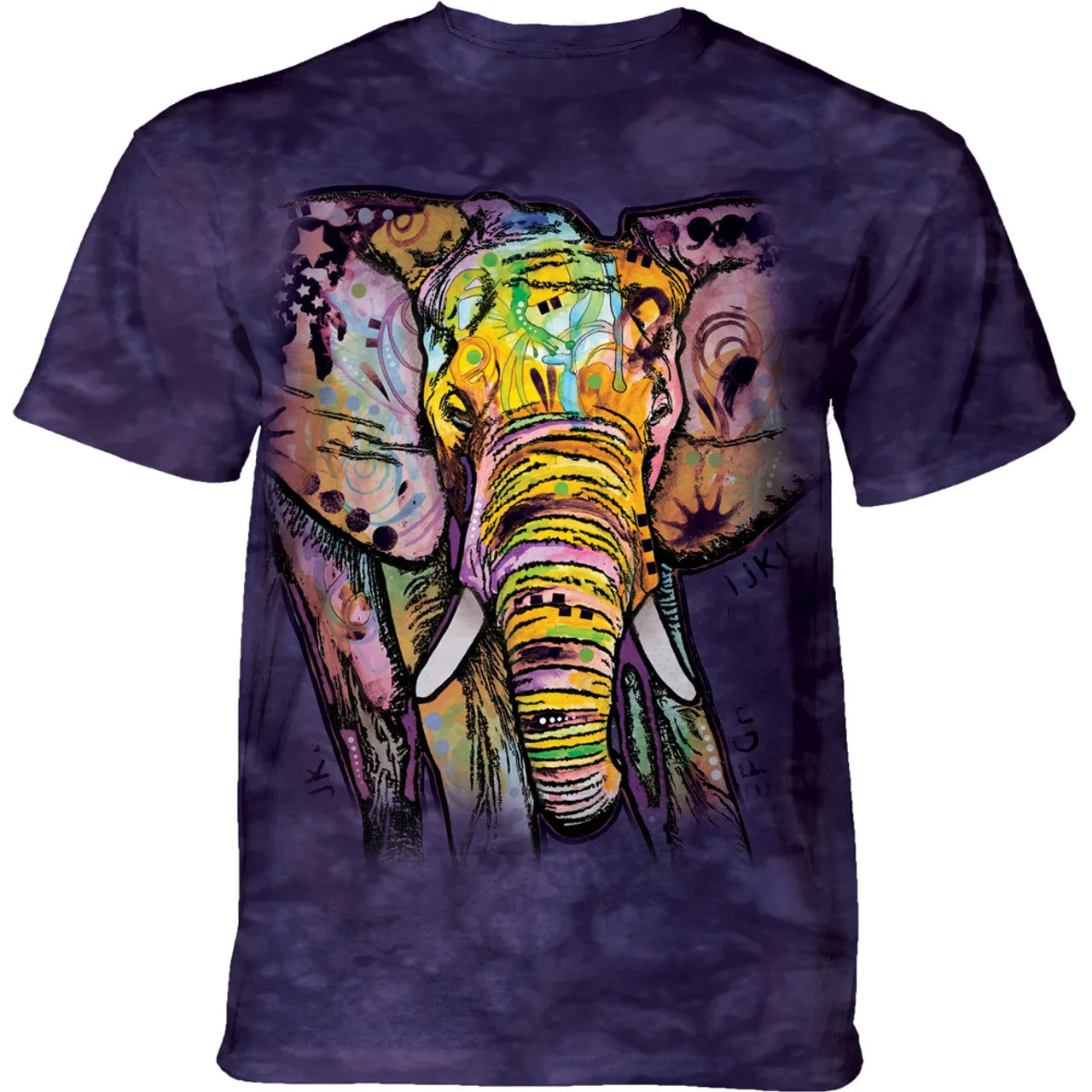 Colorful Elephant T-Shirt by Dean Russo