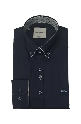 Dario Beltran Pedraza Regular Fit Casual Shirt - Navy