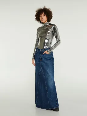 De-Pago Skirt in Medium Blue