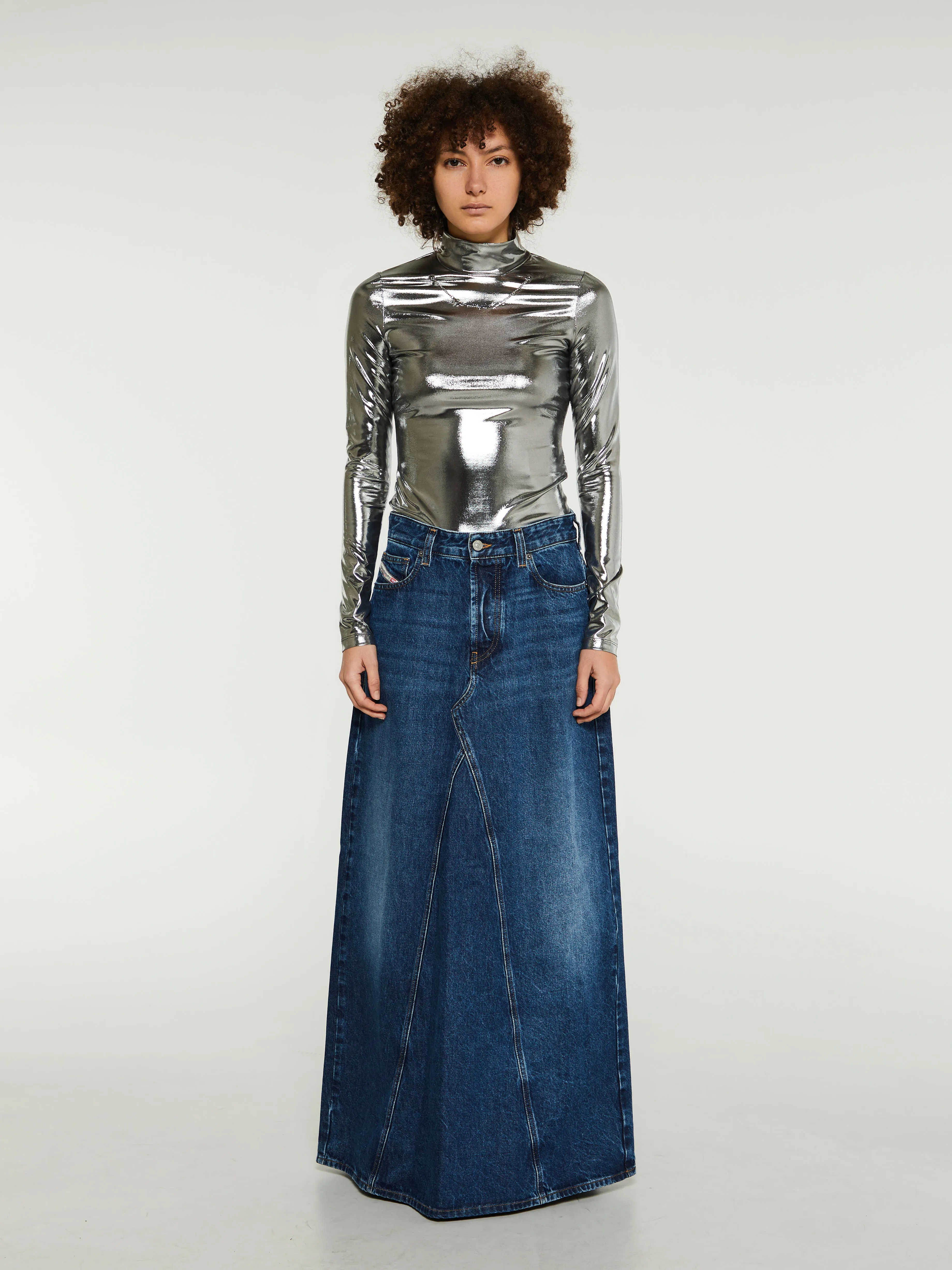 De-Pago Skirt in Medium Blue