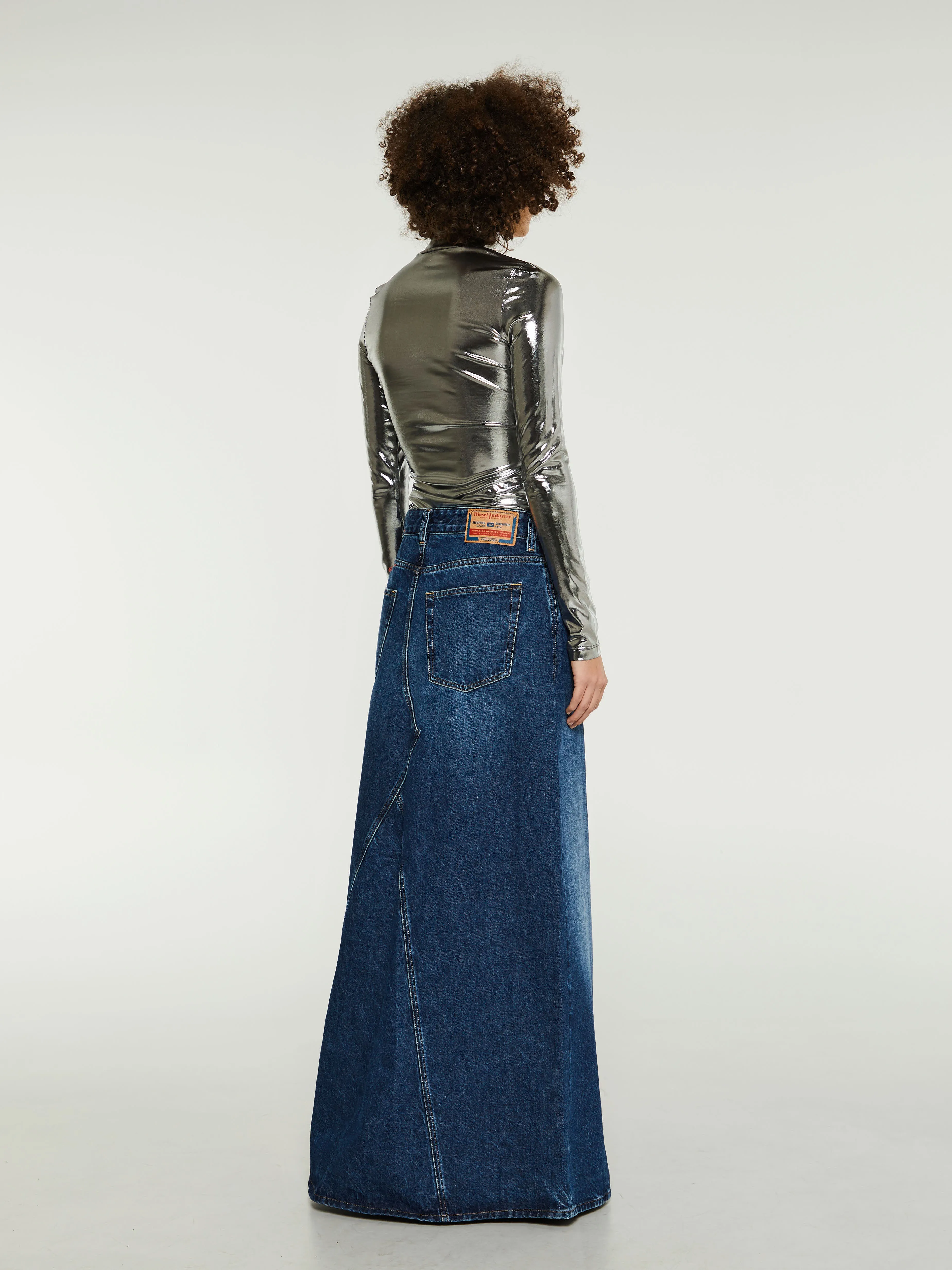 De-Pago Skirt in Medium Blue