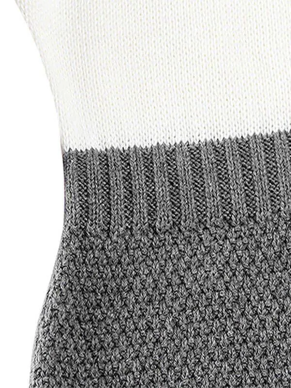 Doll Collar Paneled Knitting Romper for Babies